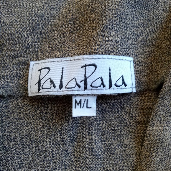 PalaPala cardigan women's size M / L brown  black single button closure - Picture 8 of 8